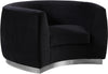 Crystal Chair In Black Velvet and Chrome