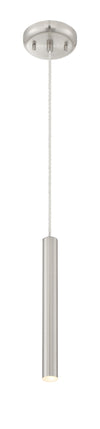 Forest 1 Light Mini Pendant in Brushed Nickel Finish