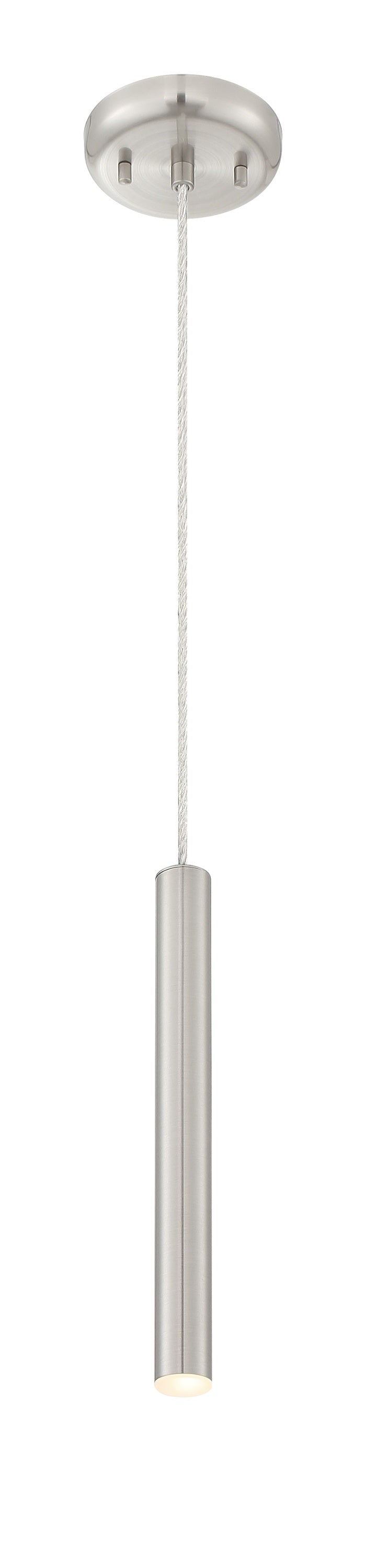 Forest 1 Light Mini Pendant in Brushed Nickel Finish