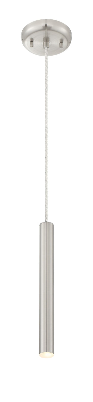 Forest 1 Light Mini Pendant in Brushed Nickel Finish