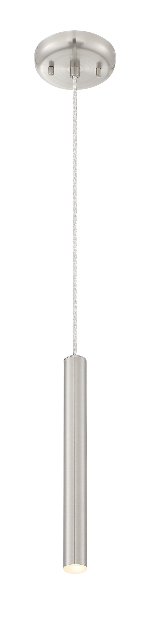 Forest 1 Light Mini Pendant in Brushed Nickel Finish