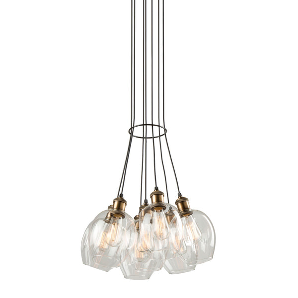 Clearwater AC10737VB Chandelier in Vintage brass