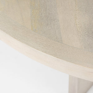 Liesl 54.L x 54.0W x 30.0H Barely Gray Finished Wood W/ Circular Top Dining Table