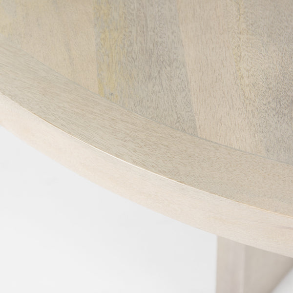 Liesl 54.L x 54.0W x 30.0H Barely Gray Finished Wood W/ Circular Top Dining Table