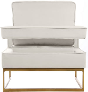 Alfonso Accent Chair In Cream Velvet