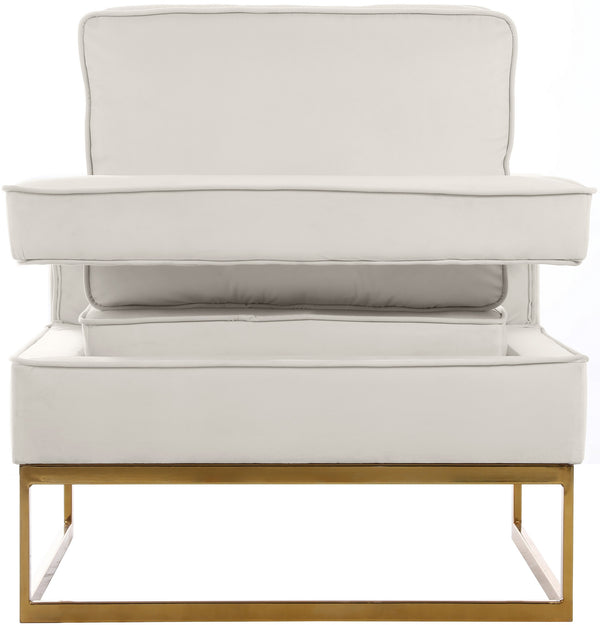 Alfonso Accent Chair In Cream Velvet