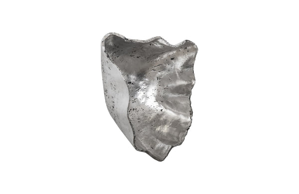 Cast Onyx Wall Bowl, Silver, Large