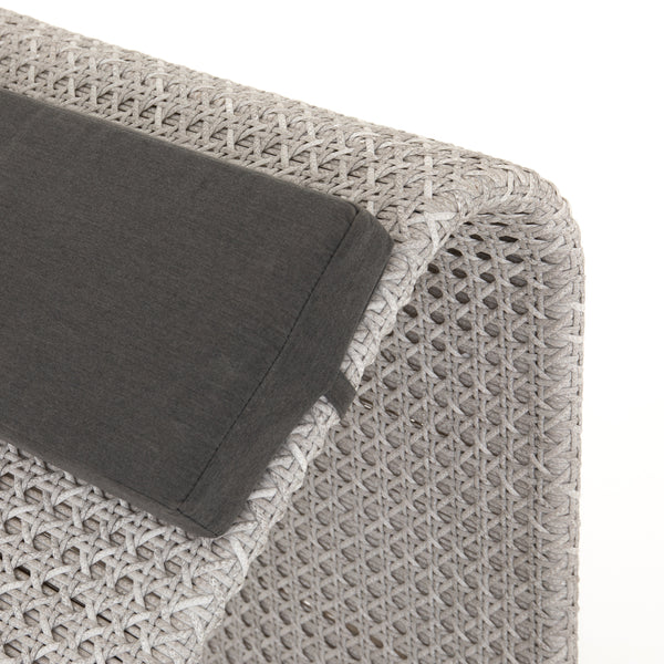 Paige Outdoor Woven Chaise-Brushed Grey