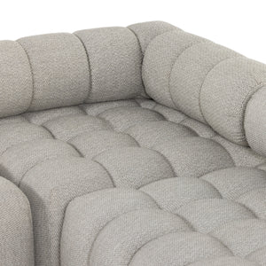 Roma Outdoor 4pc Sectional W/Ottoman In Ash