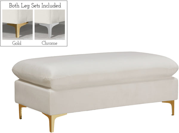 Lucy Ottoman In Cream Velvet