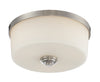 Lamina 3 Light Flush Mount in Brushed Nickel Finish