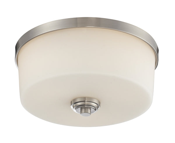Lamina 3 Light Flush Mount in Brushed Nickel Finish