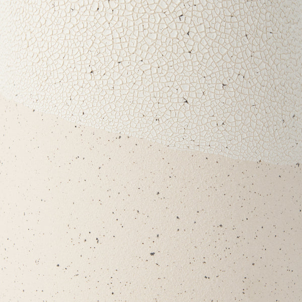 Salar 5.9L x 5.9W x 14.0H Cream Conical Crackled Ceramic Vase