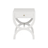ONE DRAWER SIDE TABLE IN WHITE LACQUER