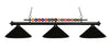 Shark 3 Light Billiard Light in Matte Black Finish