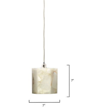 Borealis Alabaster Hexagon 1-Light Pendant