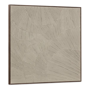 Flutter Framed Painting in Cool Beige