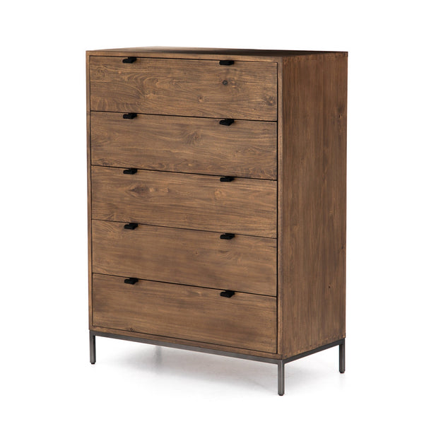 Trey 5 Drawer Dresser - Auburn Poplar