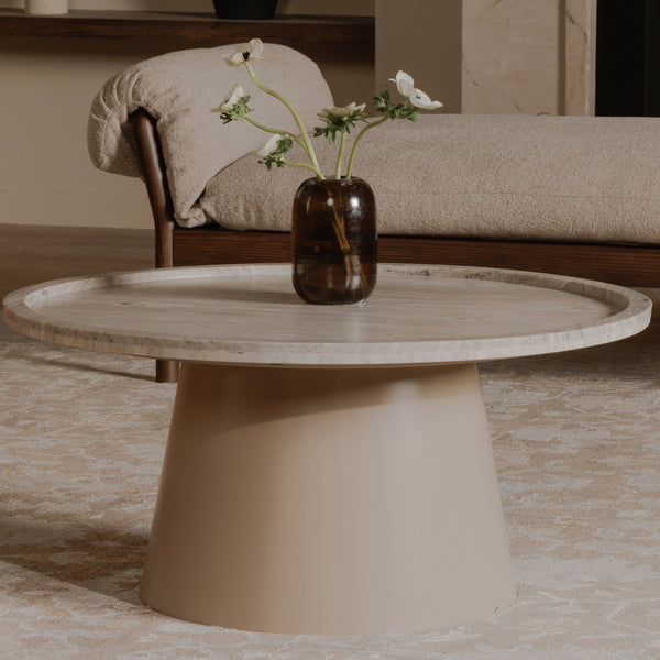 Moe's Kimberley Coffee Table with White Marble Top
