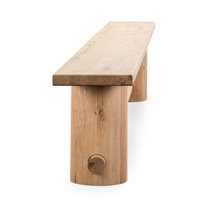Foundation Solid Wood Counter Bench - Light Oak