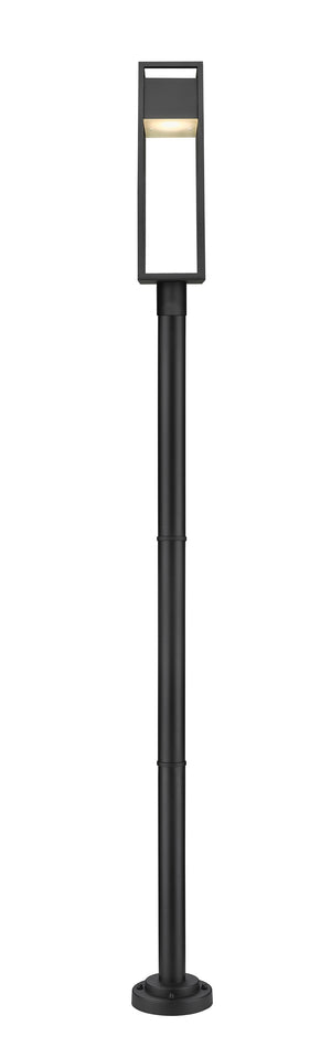 Barwick 1 Light Outdoor Post Mounted Fixture in Black Finish