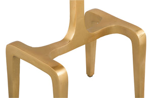 Clement Marble Side Table White & Gold