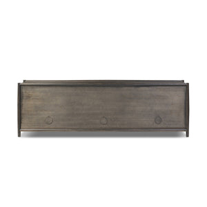 Glenview 6 Door Sideboard - Cracked Smoked Black Veneer