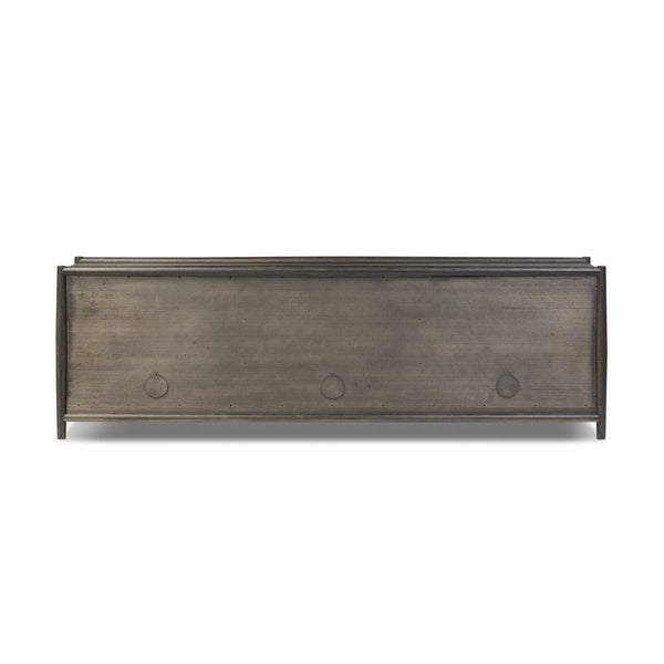 Glenview 6 Door Sideboard - Cracked Smoked Black Veneer