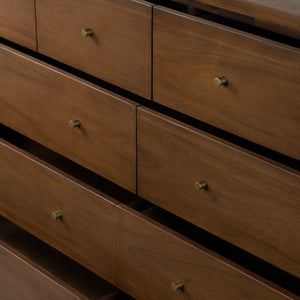 Sullivan 10 Drawer Dresser In Saddle Tan