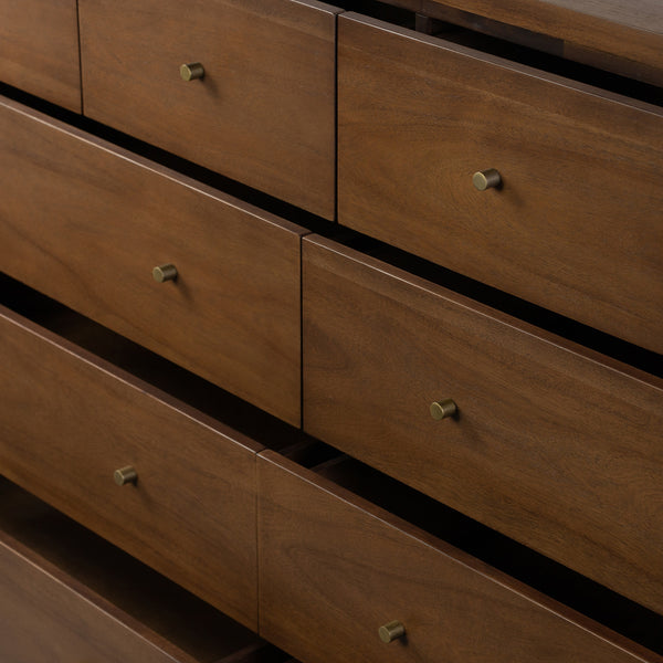 Sullivan 10 Drawer Dresser In Saddle Tan