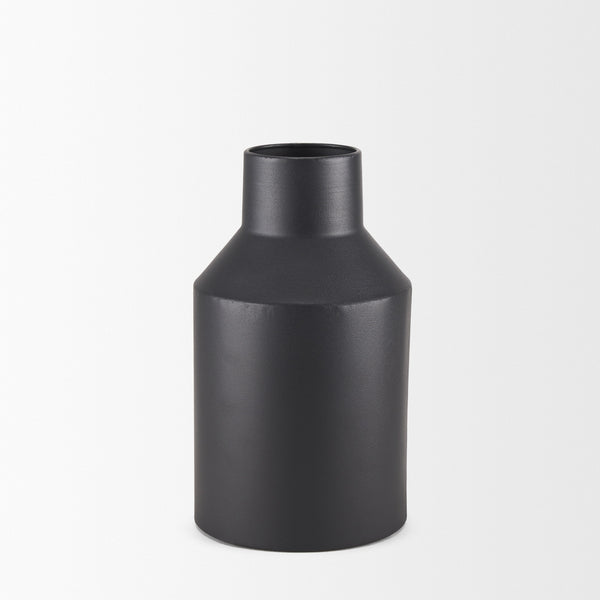 Tosca Small Matte Black Metal Vase