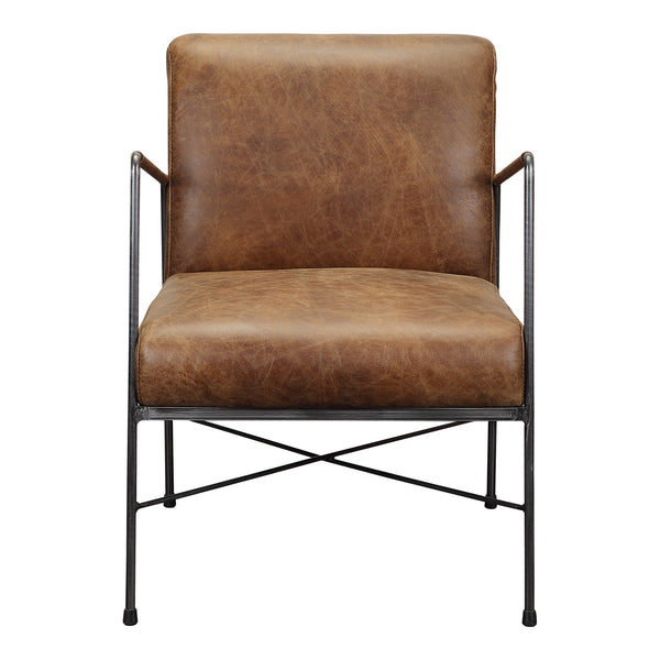Dagwood Leather Armchair in Open Road Brown
