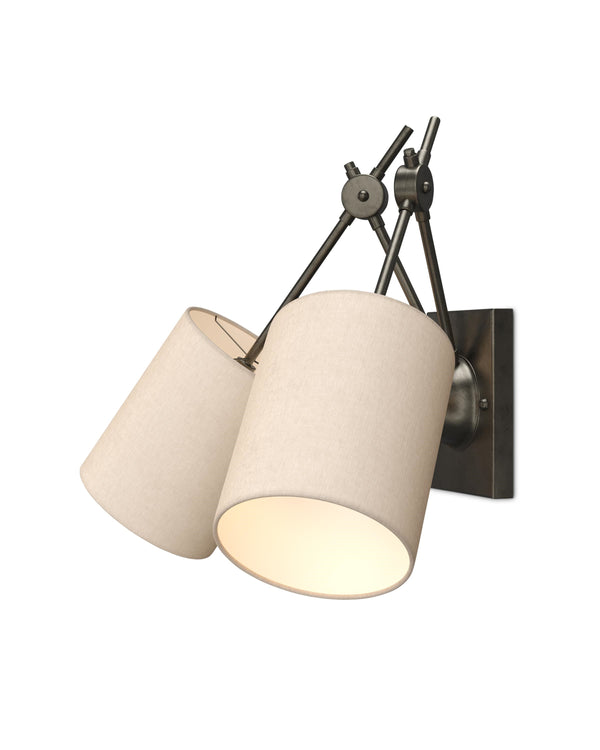 Compass Wall Sconce In Black Iron