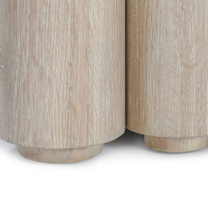 Tiber Solid Wood Console Table in Cream Washed