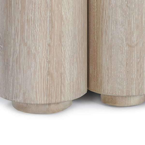 Tiber Solid Wood Console Table in Cream Washed