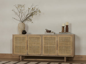 Clarita Sideboard In White Wash Mango