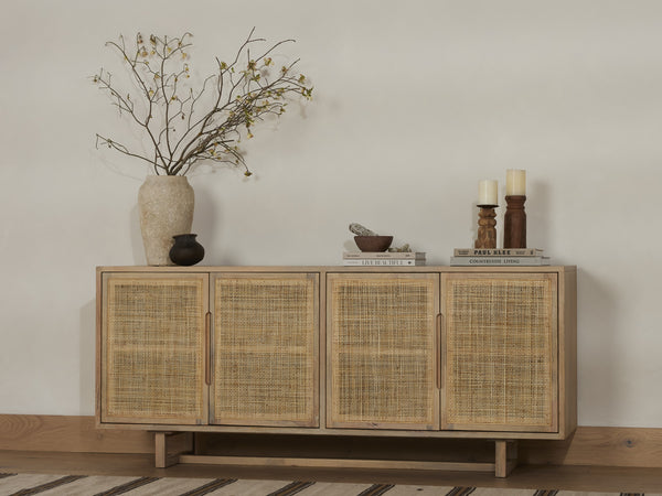 Clarita Sideboard In White Wash Mango