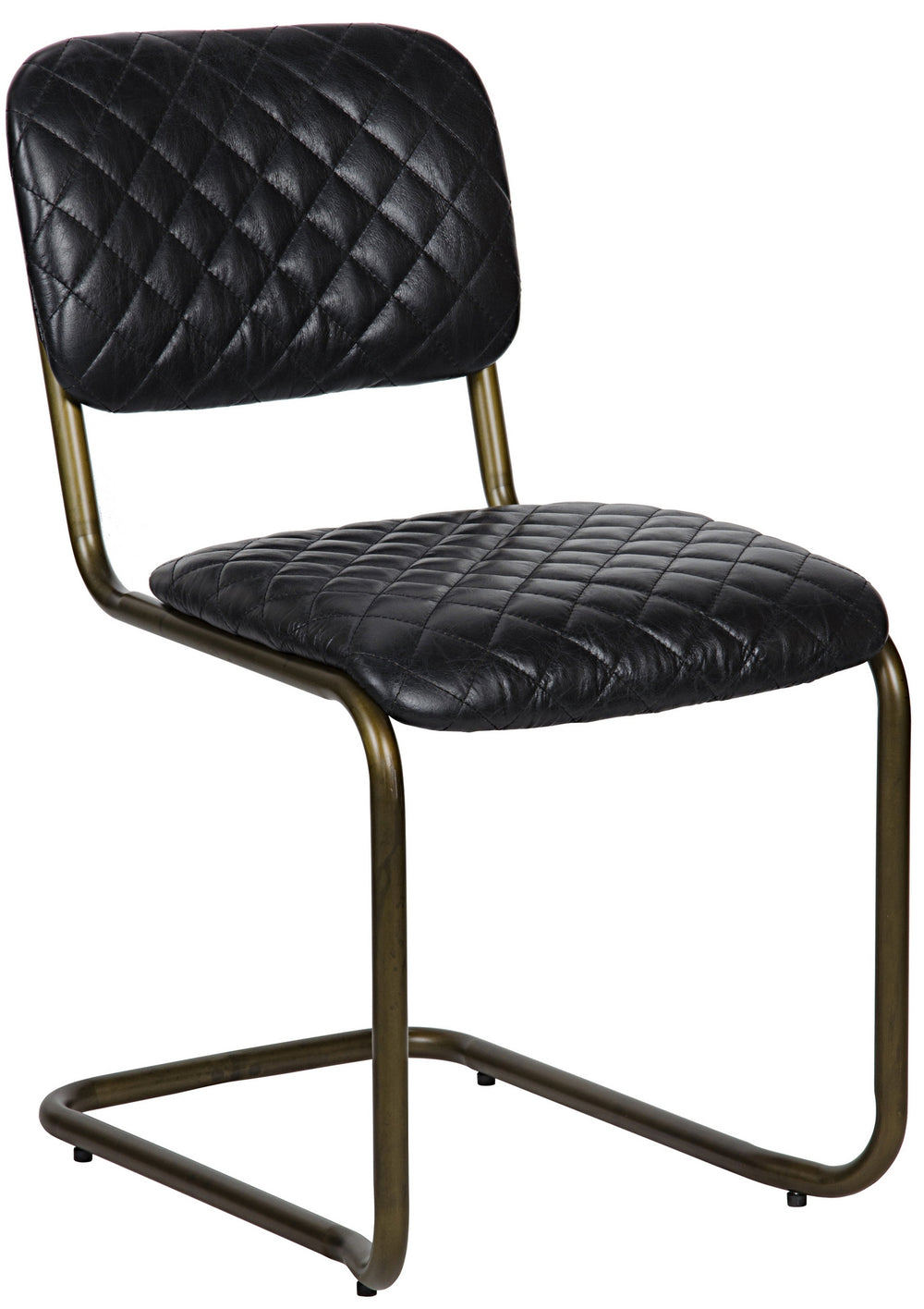 0037 Dining Chair, Steel and Leather
