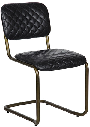 0037 Dining Chair, Steel and Leather