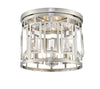 Mersesse 3 Light Flush Mount in Brushed Nickel Finish