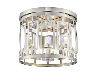 Mersesse 3 Light Flush Mount in Brushed Nickel Finish