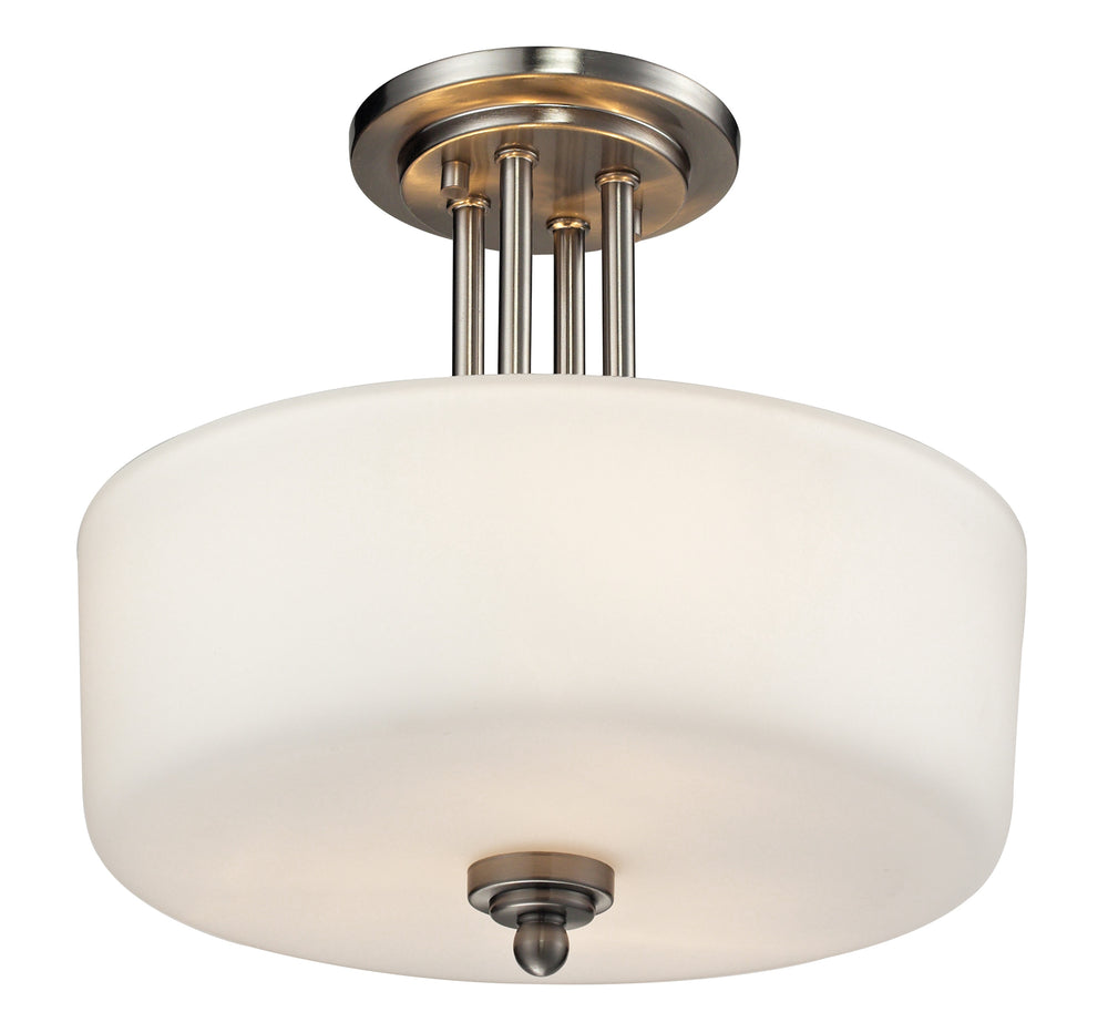 Cardinal 3 Light Semi Flush Mount in Brushed Nickel Finish