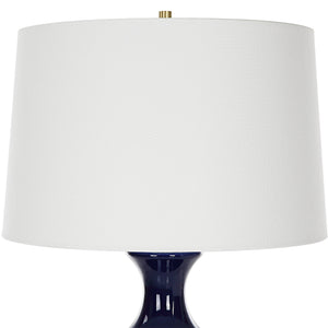 Coil Sculpted Blue Table Lamp