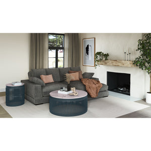 Moe's Plunge Sectional in Charcoal with Flip Chaise