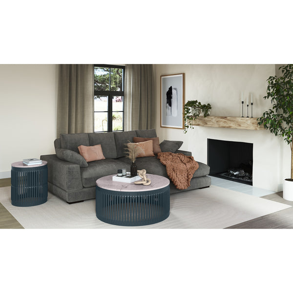 Moe's Plunge Sectional in Charcoal with Flip Chaise