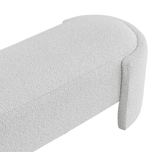Felicia Fabric Bench, Boucle Beige