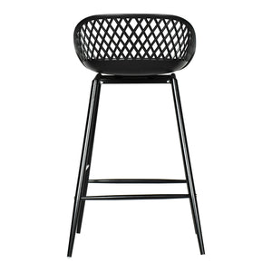 Piazza Outdoor Counter Stool Black - Set of Two