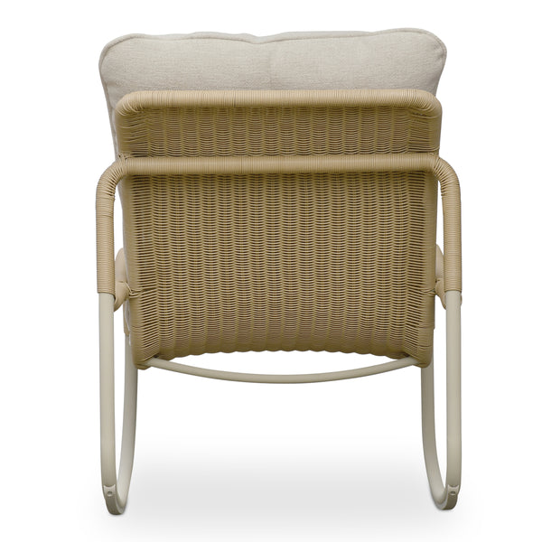 Moe's Lyra Outdoor Rocking Chair in Beige