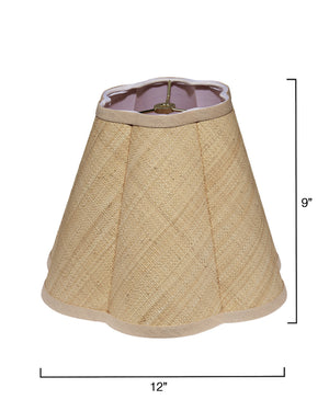 Scalloped Raffia Lamp Shade, Small