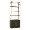 Moe's Elliot Bookshelf Brown Oak with 4 Shelves